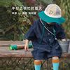男童炸街衣服酷帅牛仔套装2023夏装洋气时髦潮森系兄妹装女童