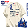 NASA联名夏季重磅纯棉短袖T恤男打底衫女内搭可外穿港风情侣衫