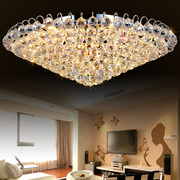 高亮k9水晶灯欧式客厅灯，现代简约轻奢餐厅，卧室圆形led吸顶灯