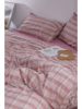 旭日 暖色ab格子纯色色织水洗棉 定制做宿舍被套床单枕套床笠床品