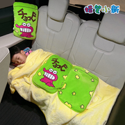 蜡笔小新车载抱枕毯子二合一汽车靠垫折叠午睡被子两用车内空调被