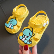 宝宝凉鞋2023男宝婴儿塑料鞋子软底防滑夏季一岁男童防水包头