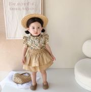 夏季女童碎花上衣蛋糕裙，两件套韩系甜美裙子宝宝夏款套装洋气