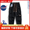 NASA多口袋工装裤子男2023美式潮牌春秋宽松束脚运动休闲长裤