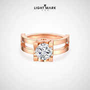LIGHT MARK/小白光玫瑰18K金钻石手链耳钉钻戒套装