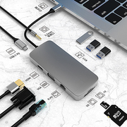 Type-C转换器适用苹果电脑MacBook pro新mac air转接头USB笔记本hdmi电视投屏VGA网线转接口网卡扩展坞拓展坞