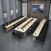 会议桌组合移动折叠培训桌培训桌椅翻板台1.6*0.5米