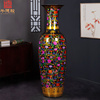 千德骏景德镇陶瓷器中国红色落地大花瓶欧式客厅装饰摆件特大号瓷