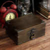 储物百宝箱实木盒子带锁仿古收纳欧式复古大号木箱子宝箱盒小木盒