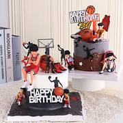 篮球小子蛋糕摆件aj篮球鞋，明星科比男神生日装饰