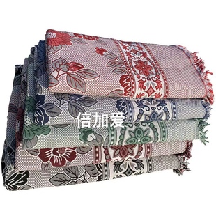 大花型2米3米4米老式针织线毯沙毯床单沙发巾大炕单 床盖盖毯
