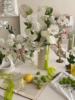 原创法式氛围感白绿色花束插花高质感仿真花成品家居餐桌装饰假花
