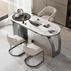 简约现代阳台岩板茶台意式轻奢泡，茶桌不锈钢办公桌功夫茶桌椅组合