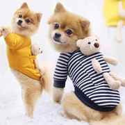 网红口袋熊狗狗猫咪卫衣服秋冬加绒小型犬保暖宠物用品厂家