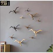 欧式轻奢创意金属小鸟海鸥壁挂墙面装饰品背景墙上挂件定制