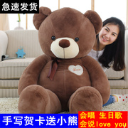 抱抱熊女生大号泰迪熊公仔熊猫，毛绒玩具熊1.6米狗熊可爱生日礼物