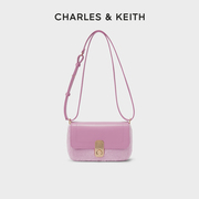 charles&keith小方包ck2-20781652时尚，拼接链条精致单肩斜挎包女