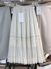 复古日系棉质镂空白色半身裙女松紧腰大码减龄蛋糕，裙中长款a字裙