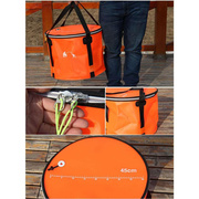 eva鱼护箱装活鱼桶一体折叠小钓箱打水桶钓鱼包袋多功能加厚渔具