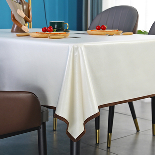 tpu轻奢加厚桌布防水防油免洗餐桌布书桌布北欧高级感长方形台布