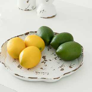 仿真柠檬模型样板间餐厅假水果装饰厨房，软装摆件美食摄影道具
