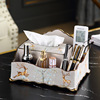 美式北欧多功能纸巾盒抽纸盒创意餐桌客厅茶几摆件遥控器收纳盒