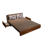 储物式抽拉沙发床，两用可折叠小户型伸缩收纳双人，客厅卧室实木