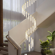 网红楼梯间长吊灯别墅复式楼loft现代简约2022年创意旋转吊灯
