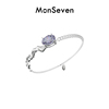 MonSeven紫色锆石手链ins轻奢小众设计简约原创手饰女送闺蜜饰品