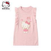 HelloKitty童装春秋女童纯棉长袖毛衣裙子连衣裙无袖背心裙