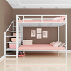 小户型高架床上下床铁艺双人床现代简约经济型多功能双层床铁烤漆