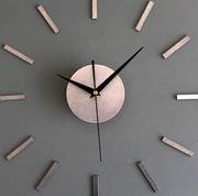 diy静音墙贴挂钟表时尚创意，立体组合时钟自粘钟个性(钟个性)简约客厅壁钟