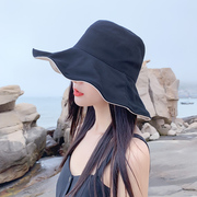 夏季渔夫帽女日系百搭网红款防晒紫外线遮阳帽时尚韩版潮太阳帽子