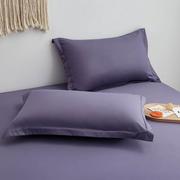 纯棉枕套紫色枕头套4874一对装全棉纯色，枕头罩玫红色忱头外套