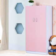 衣柜简易实木质衣橱板式组合整体衣柜，2门3门儿童衣柜卧室储物柜