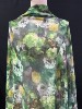 微透料雪纺绿色面料半裙系，花朵印花布春夏油画连衣裙衬衫