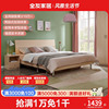 全友家私现代简约板式床，卧室套装双人床，环保板材大床106302