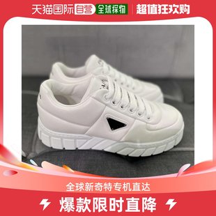 99新未使用香港直邮PRADAPrada 女款白色厚底面包球鞋 1E136N