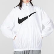 NIKE耐克女款夹克登山服冲锋衣白色立领运动服梭织防风外套DX5865