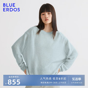 blueerdos秋冬女装，宽松基础款，纯色洋气气质羊绒衫针织衫
