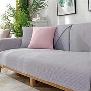 高档纯色沙发垫简约四季防滑北欧通用布艺坐垫子现代时尚实木皮罩