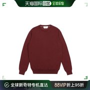 香港直邮SALVATORE FERRAGAMO 男士酒红色圆领毛衣 12-0798-58636
