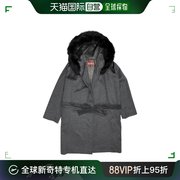 99新未使用香港直邮maxmara系带毛领大衣6086116906