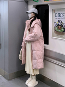 2022冬季羽绒棉服，女中长款过膝加厚棉袄，韩系学生棉衣外套