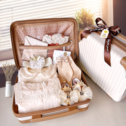 新生儿礼盒秋冬套装女宝宝满月礼物婴儿初生周岁，伴手百天礼裙用品