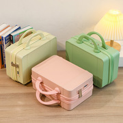 韩版方形14寸可定制手提行李箱女撞色学生，可爱小型旅行箱收纳化妆