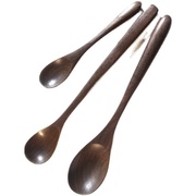 黑胡桃木餐具家用原木汤勺汤匙，奶茶咖啡搅拌勺长柄水杯勺实木勺子