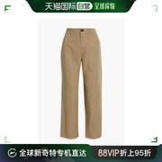 香港直邮潮奢alexmill女士，neilblend-twill棉质，亚麻直筒裤