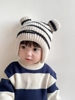 秋冬季加厚保暖帽婴儿，宝宝帽子男童女童护耳，帽小丸子针织帽毛线帽