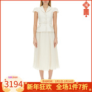 selfportrait女装时尚个性白色，短袖上衣连衣裙长裙rs24-038m